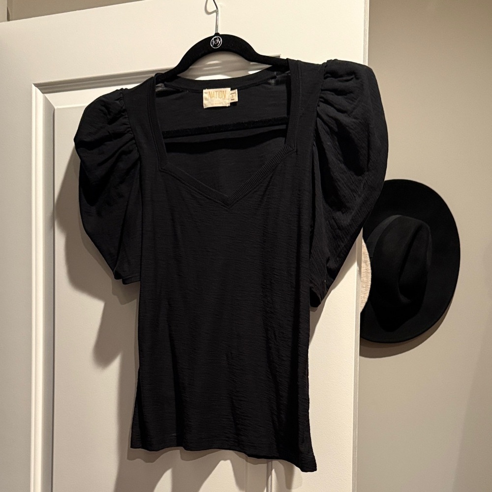 Nation Los Angeles Puff Sleeve Top